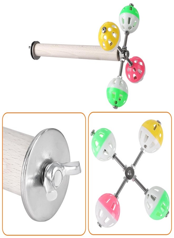 Teniinet Stand Perch Toy with Rotating Balls for Birds, Parakeets, Budgies, Cockatiels, Parrots, Budgerigars, Conures, Parrotlets, Ringnecks, Lovebirds (1Pcs) - Image 3